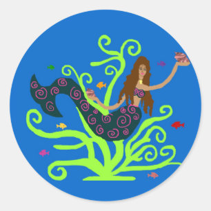 Sirène avec autocollants de poisson