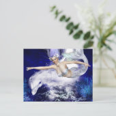Sirène avec carte postale Dolphin (Debout devant)
