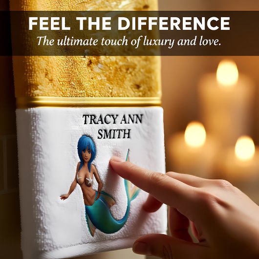 Sirène avec cheveux turquoise et queue