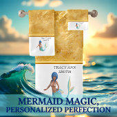 Sirène avec cheveux turquoise et queue