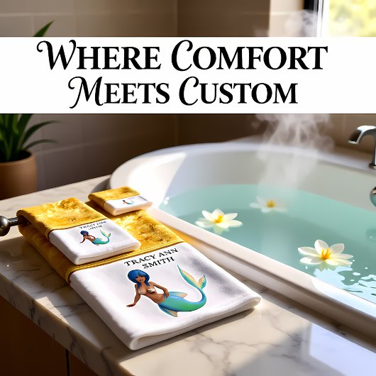 Sirène avec cheveux turquoise et queue