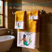 Sirène avec cheveux turquoise et queue