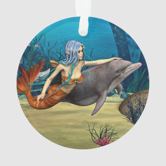 Sirène avec dauphin (dos)