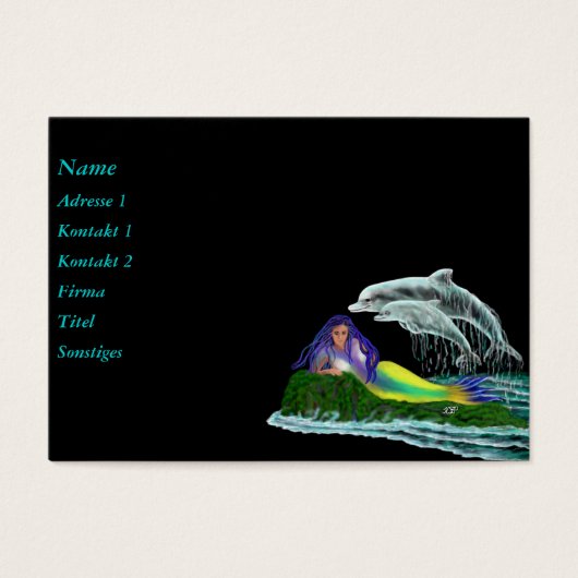 Sirène avec dauphins (Devant)