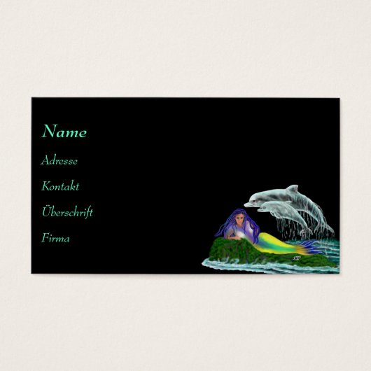 Sirène avec dauphins (Devant)