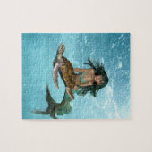 Sirène avec le puzzle de tortue de mer (Horizontal)