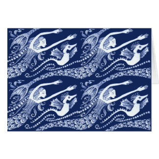 Sirène avec les perles et l'hippocampe