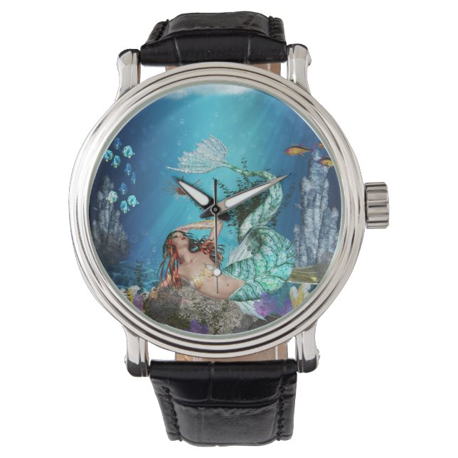 Sirène Avec Poisson Montre (devant)