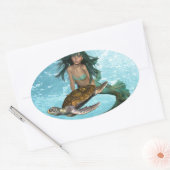 Sirène avec Stickers Tortue de mer (Enveloppe)