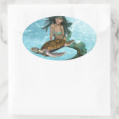 Sirène avec Stickers Tortue de mer (Sac)