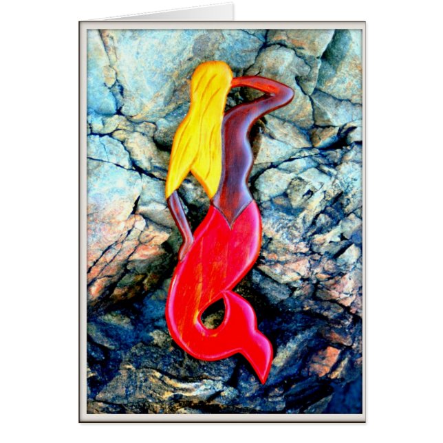 sirène blonde en rouge (Devant)