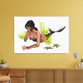 Sirène Brunette Avec Toile D'Écore Imprimer (Insitu(Salon))