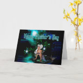 Sirène - Carte de fête des mères Imaginaires (Fleur jaune)