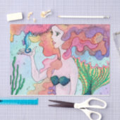 Sirène causant à son papier de soie de soie (Artisanat)