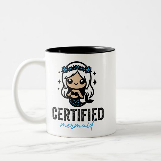 Sirène certifiée Sirène de mer Mug Queen (Gauche)