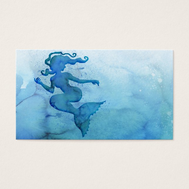 Sirène d'aquarelle bleu (Devant)