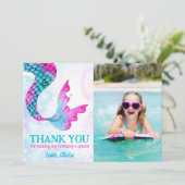 Sirène d'aquarelle sous le Carte de remerciements  (Debout devant)