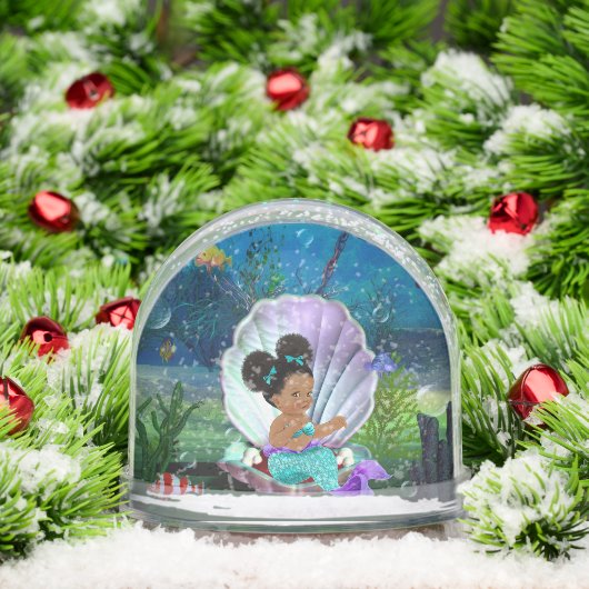 Sirène de bébé à peau foncée (Noël)