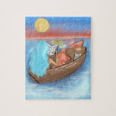 Sirène De Cheveux Bleue Lecture D'Un Puzzle De Bat (Vertical)