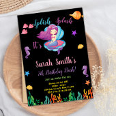 Sirène de coquille pourpre noire Invitations d'ann