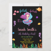 Sirène de coquille pourpre noire Invitations d'ann (Devant)