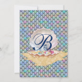 Sirène de dauphin sous les invitations de la fête  (Dos)