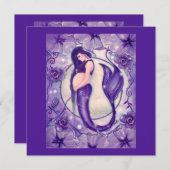 Sirène de grossesse pourpre par Renee Carte de rem (Devant / Derrière)