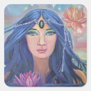 Sirène de Lotus - autocollants par Susan Rodio