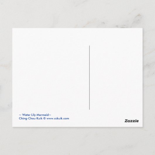 Sirène De Lys D'Eau - Carte Postale (Dos)