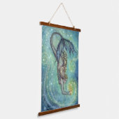 Sirène De Mer Céleste Bois Taché Tapisserie Murale (Angulaire)