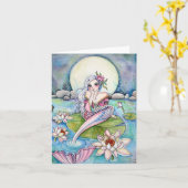 Sirène de nénuphar - carte de note (Fleur jaune)