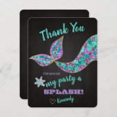 Sirène de parties scintillantes, carte de (Devant / Derrière)