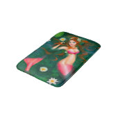 Sirène d'imaginaire avec des lis. Tapis de bain (Angle)