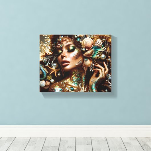 Sirène d'impression en toile étirée (Insitu (Plancher de Bois))