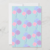 Sirène en mer 1er anniversaire Invitation (Dos)