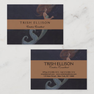 Sirène et Carte de visite de poisson bleu