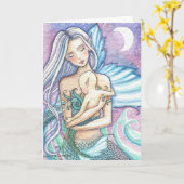 Sirène et carte de voeux pour bébés (Fleur jaune)