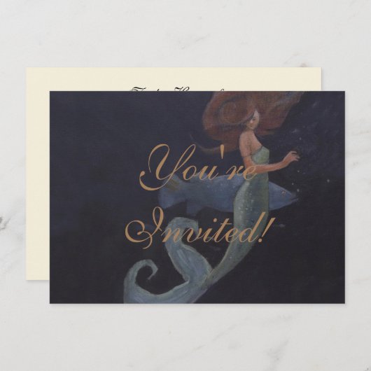 Sirène et invitation au poisson bleu (Devant / Derrière)