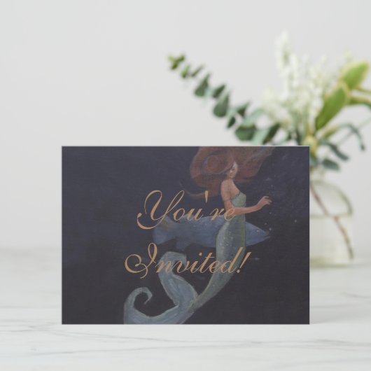 Sirène et invitation au poisson bleu (Debout devant)