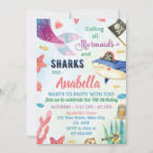 Sirène Et Pirates Invitation Anniversaire (Devant)