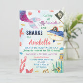 Sirène Et Pirates Invitation Anniversaire (Debout devant)