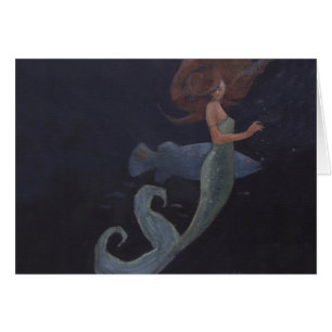 Sirène et poisson bleu