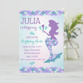 Sirène Invitation Anniversaire Sirène Numéro 1 (Debout devant)