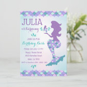 Sirène Invitation Anniversaire Sirène Numéro 4 (Debout devant)