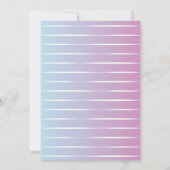 Sirène lunaire 1er anniversaire Invitation (Dos)