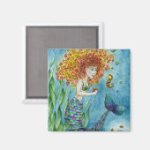 Sirène - Magnet de cheval de mer (Recto/Verso)