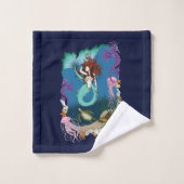 Sirène Mystique Océan Fantastique Vie Bleue de la (Gant de toilette)
