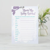 Sirène Nom de la Bébé Animal Cartes de jeu (Debout devant)