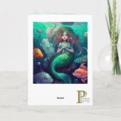 Sirène, Océan, Poisson, Carte d'art graphique (Dos)