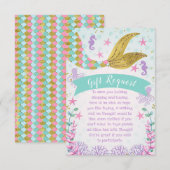 Sirène Ou Sous La Carte De Boîtier D'Anniversaire  (Devant / Derrière)